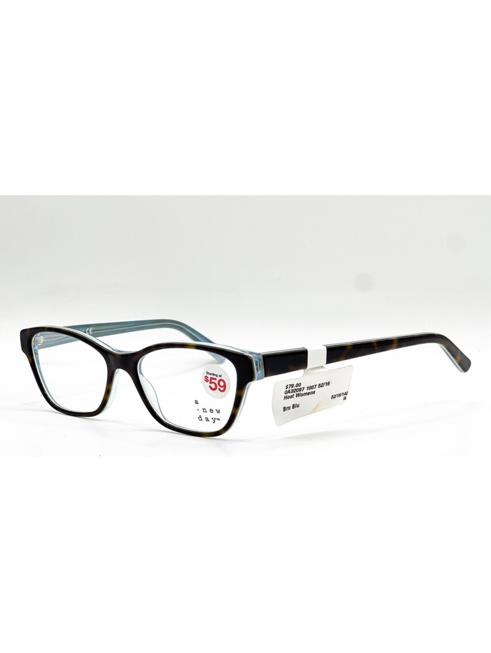 A New Day A32097 1007 Dark Brown Blue Authentic Eyeglasses 52-16-140